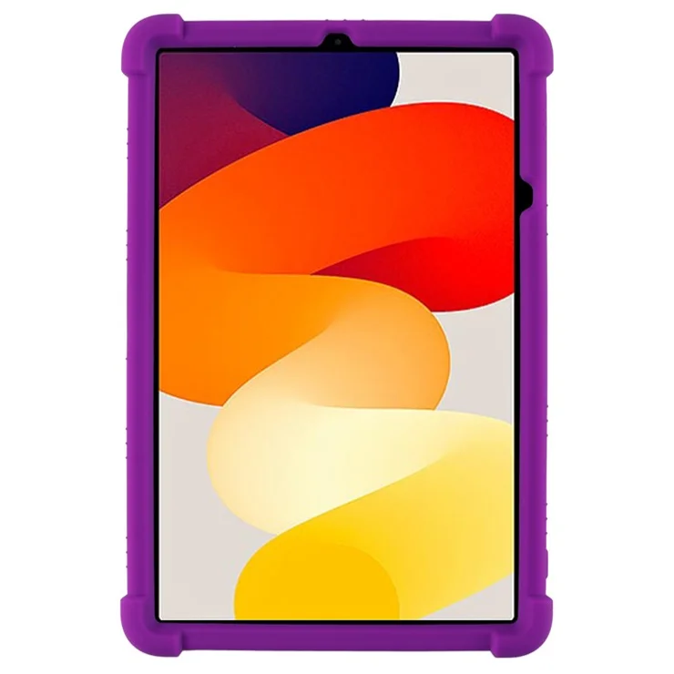 For Xiaomi Pad 5 Pro 11-inch Tablet Case Soft Silicone Cover with Folding Kickstand - Purple