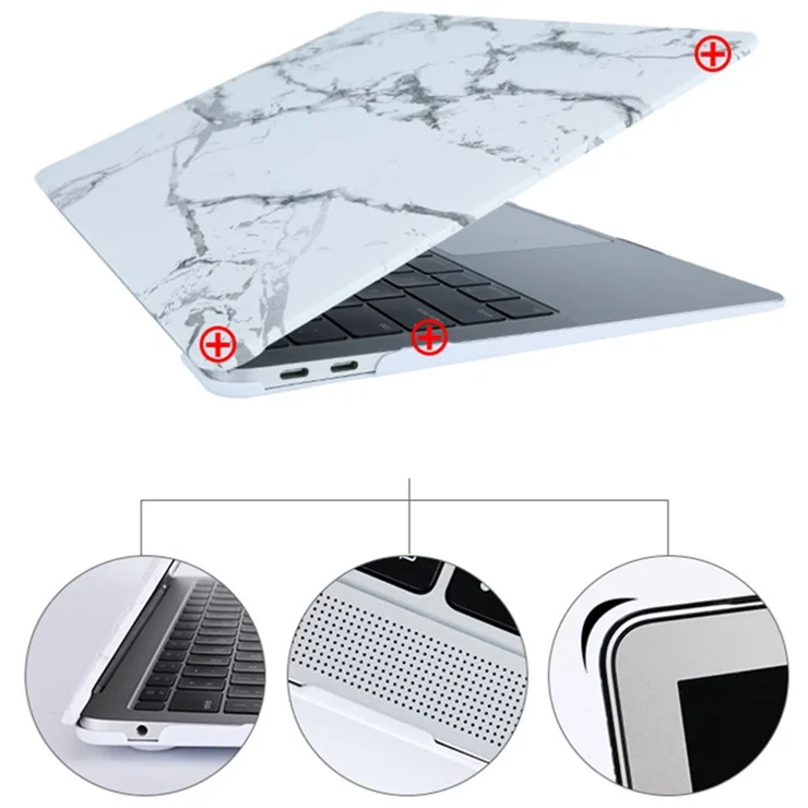 For MacBook Pro 13 inch (2016) A1706 A1708 / (2018) A1989 / (2019) A2159 / (2020) A2338 Laptop Case Front Back Cover - DDC-1267