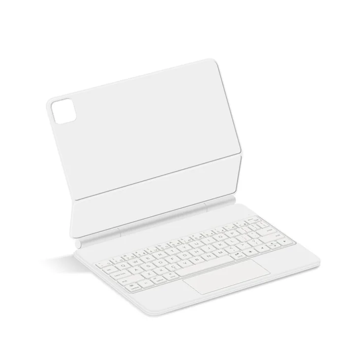 For iPad Air 11 (2025) / (2024) / Air (2022) / (2020) / Pro 11 (2022) / (2021) / (2020) / (2018) Bluetooth-Compatible Keyboard Leather Case - White