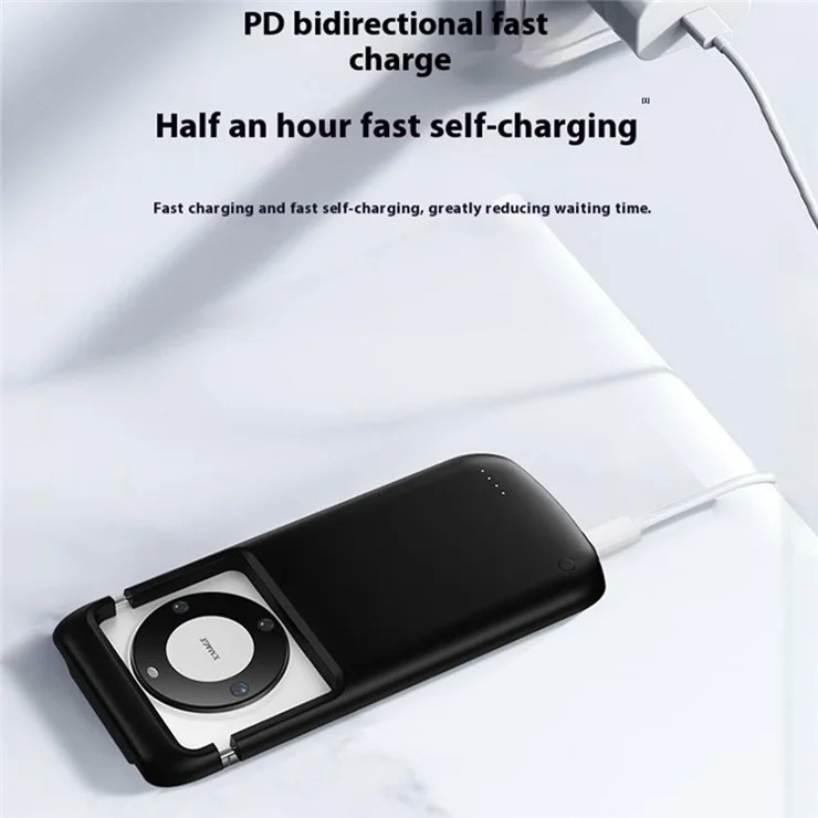 X12 10000mAh Type-C Plug Extended Battery Power Bank Phone Back Charging Case