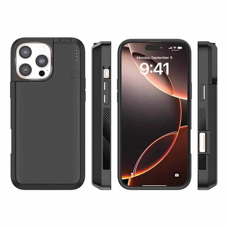 N2006 For iPhone 16 Pro Max Portable Charger Case 8000mAh Power Bank External Battery (CE / ROHS Certified)