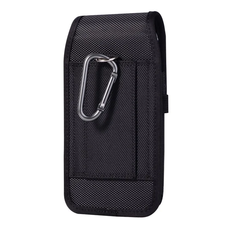 6.0 inch Universal Cell Phone Pouch Nylon Holster Case Waist Clip-On Holster Bag Card Storage Pocket Holder