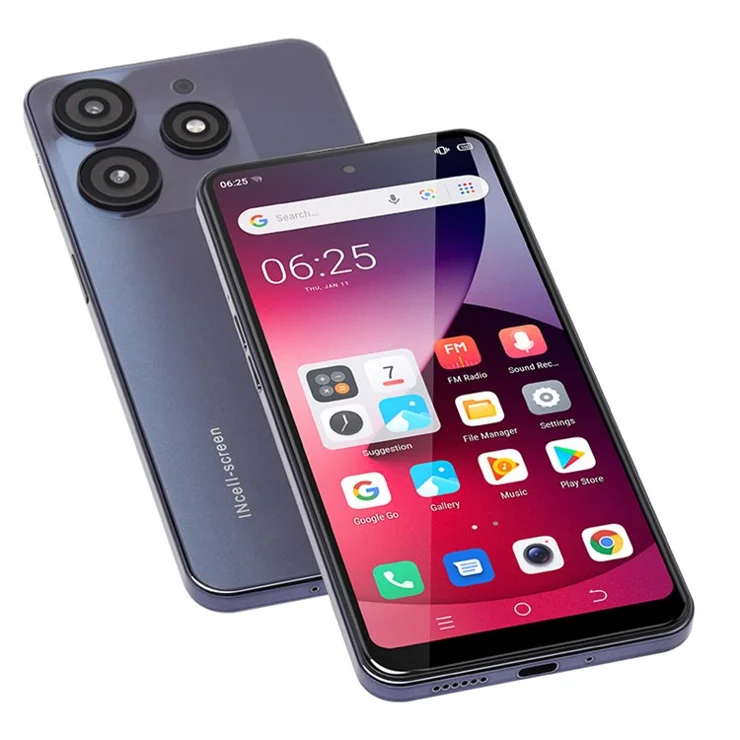 UNIWA K652 6.53-inch Smartphone 3GB+64GB MT6737 Android 9.1 4G Cellphone - Purple / AU Plug
