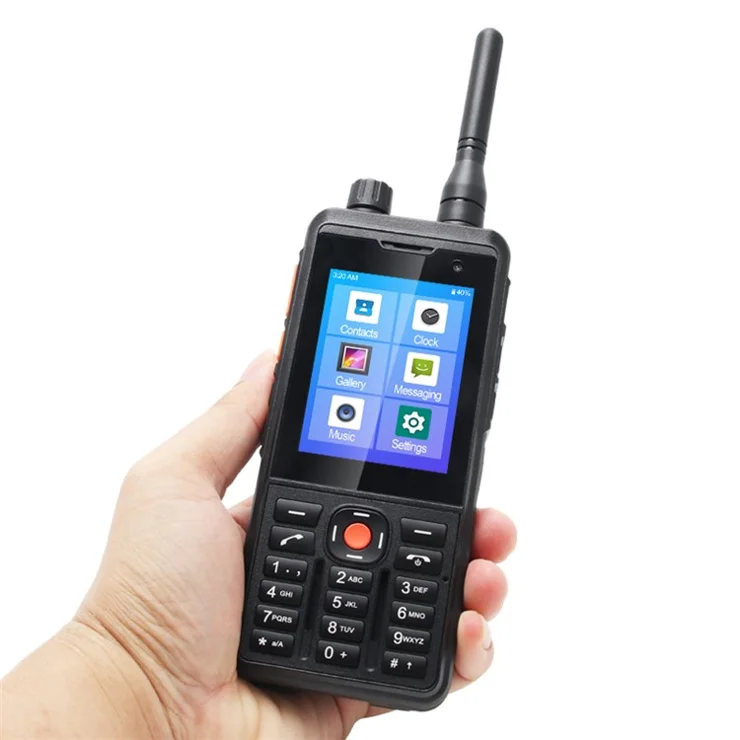 UNIWA P5 2.8 Inch NFC Walkie Talkie Android 9.0 4G Smartphone Support Zello POC, 4G LTE Network+UHF Analog Version - Black / AU Plug