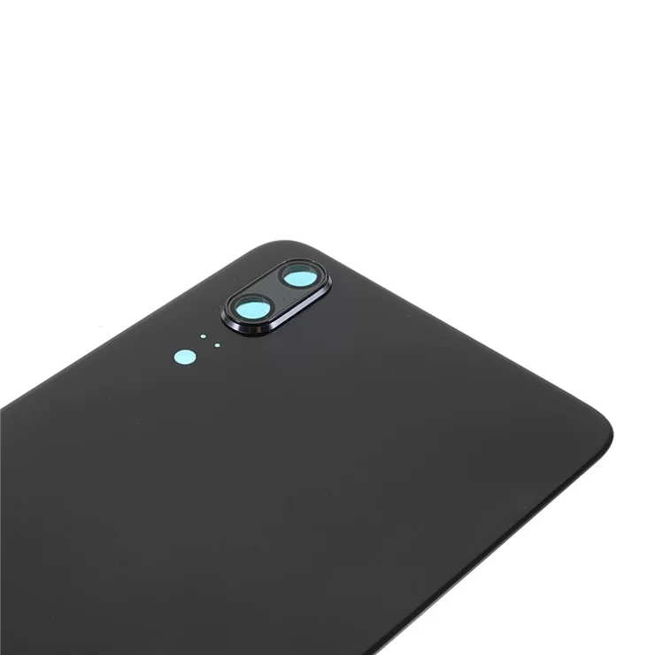 Battery Back Rear Cover Housing Door Replacement with Camera Ring Cover (without Logo) for Huawei P20 - Black