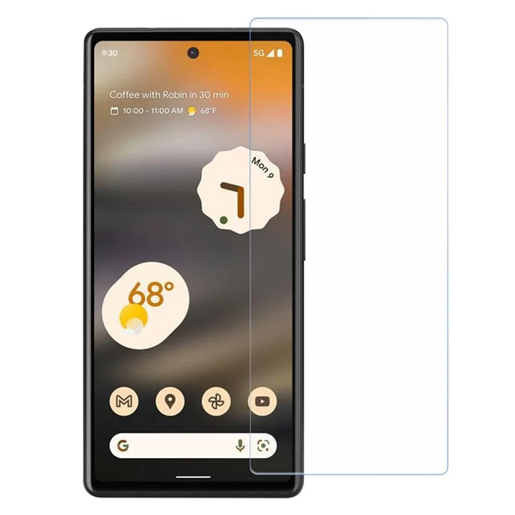 AMORUS 2.5D Arc Edge High Aluminum-silicon Glass Film for Google Pixel 6a, Fingerprint-free Ultra Clear Screen Protector