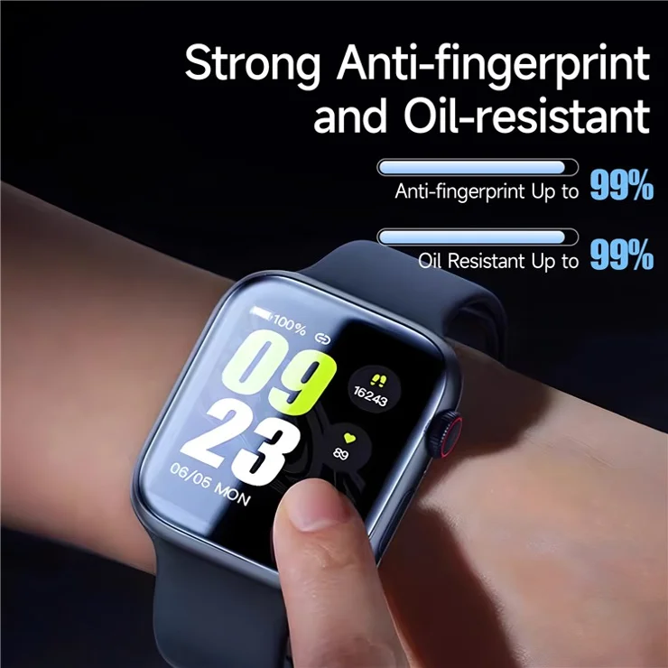 WIWU JD-107 For Apple Watch Series 7 / 8 41mm PMMA Screen Protector Smart Watch Screen Film with Install Tool