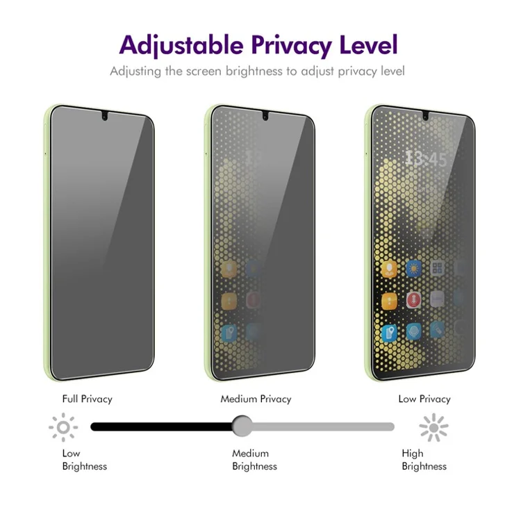 ENKAY HAT PRINCE 5Pcs For TECNO Pop 6 4G Privacy Screen Protector Anti Spy, Case Friendly