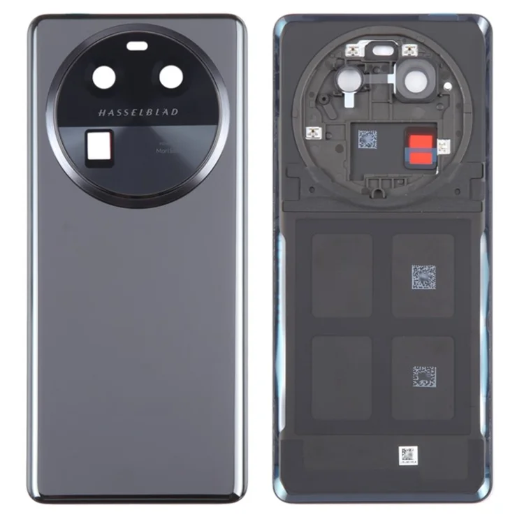 For Oppo Find X6 Battery Cover Back Rear Housing with Camera Ring Cover Parts (Without Logo) - Black