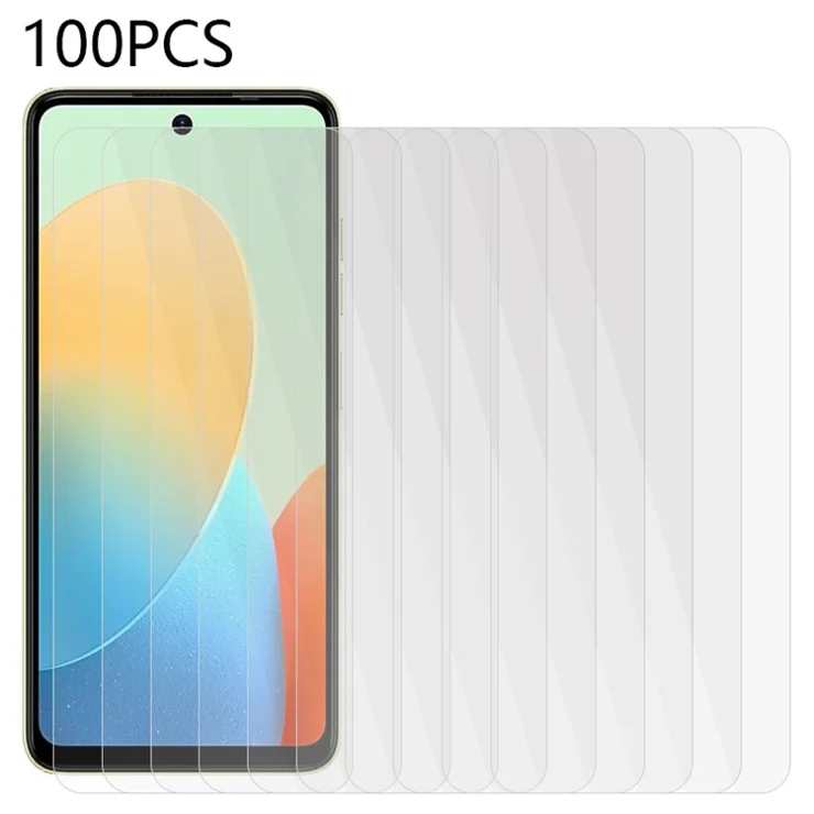 Bulk Purchasing 100Pcs for TECNO Spark Go 2024 4G / Spark 20 / Spark 20C Tempered Glass Phone Screen Protector HD Clear