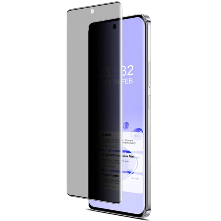 IMAK For Oppo Reno12 5G (Global) Screen Protector Anti-Peep Tempered Glass Film (No Edge Version)