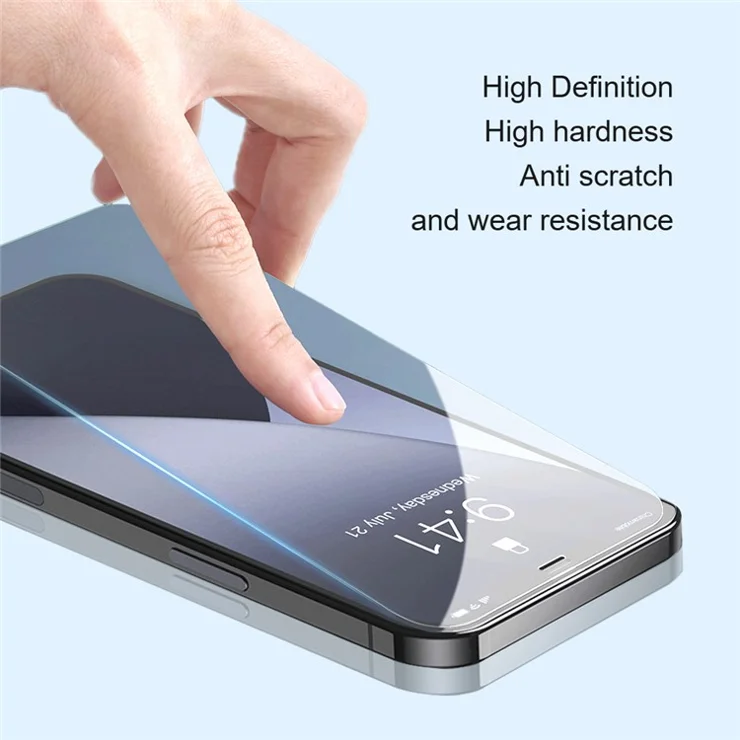 AMORUS 2Pcs For iPhone 16 Plus Screen Protector Transparent Tempered Glass Film Anti-Shatter