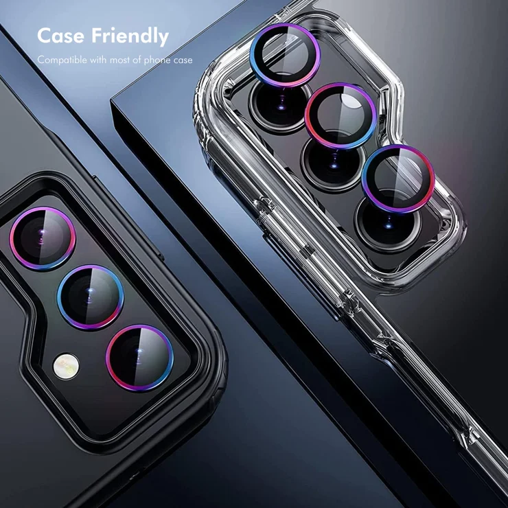 For Samsung Galaxy A16 5G / A16 4G Camera Lens Protector ENKAY Hat-Prince Metal Ring Lens Film - Colorful