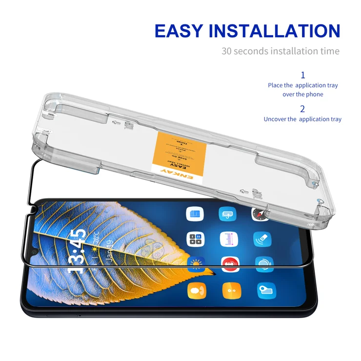 For Samsung Galaxy A06 4G HD Clear Film ENKAY HAT PRINCE Tempered Glass Screen Protector with Installation Tool - Transparent