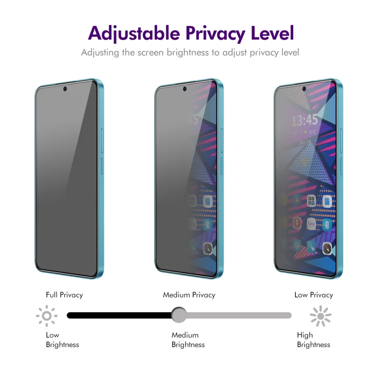 For OnePlus Nord 4 Privacy Screen Protector ENKAY Hat-Prince 28-degree Anti-Spy Tempered Glass - Black