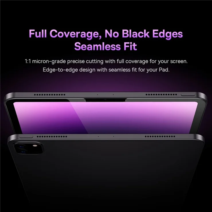 BASEUS 2Pcs Full Coverage Screen Protector for iPad Pro 11-inch (2018) / (2020) / (2021) / iPad Air (2020) / (2022) 0.3mm Clear Crystal Tempered Glass Scratch-resistant Film