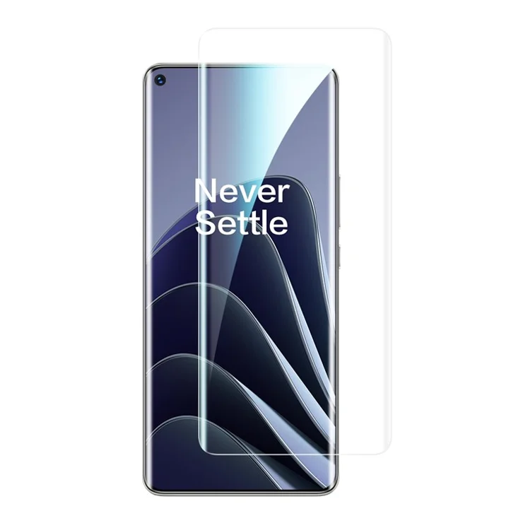For OnePlus 10 Pro 5G / 9 Pro 5G Side Glue Curved Tempered Glass Screen Protector Explosion-proof Full Cover Film - Transparent