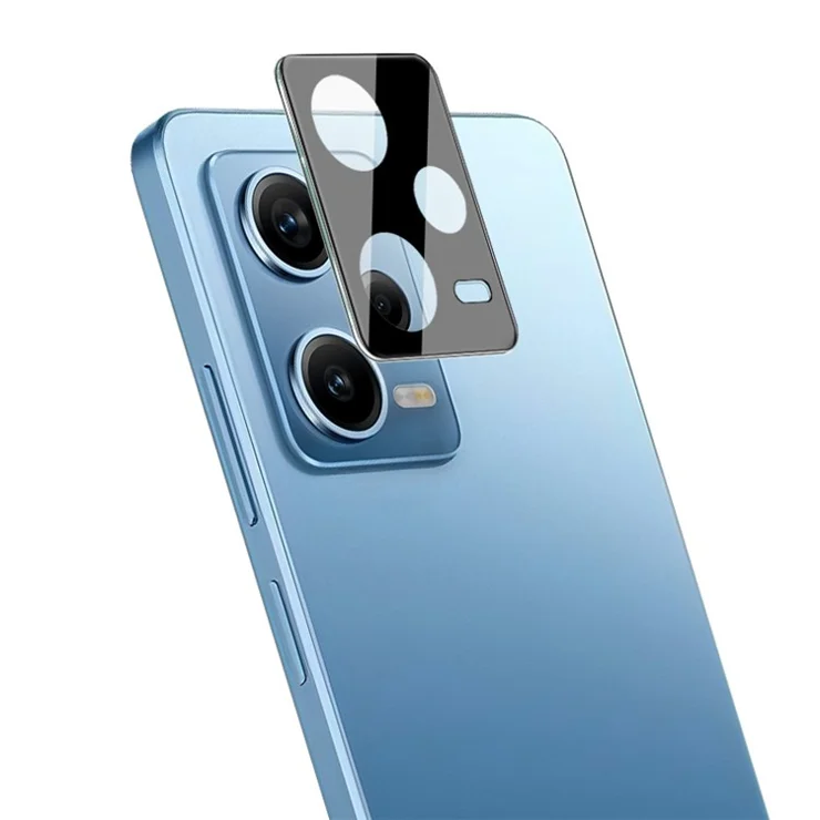 IMAK For Xiaomi Redmi Note 12 Pro 5G Clear Tempered Glass Lens Film + Acrylic Lens Cap Anti-scratch Camera Lens Protector (Black Version)