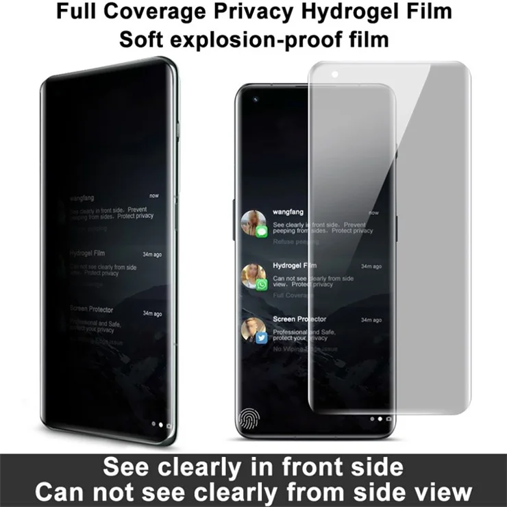 IMAK for OnePlus 11 5G Hydrogel Film III Anti-peep Phone Screen Protector Full Cover TPU Screen Film