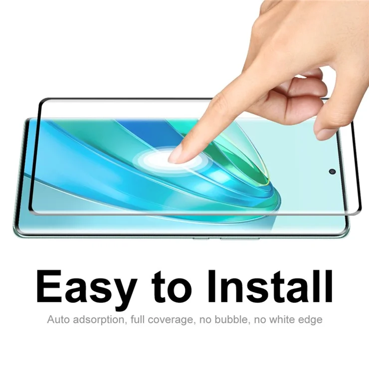 ENKAY HAT PRINCE 2 Pack Screen Protector for Honor X9a 5G / Magic5 Lite 5G , Hot Bending 3D Curved Tempered Glass Film with Camera Lens Protector