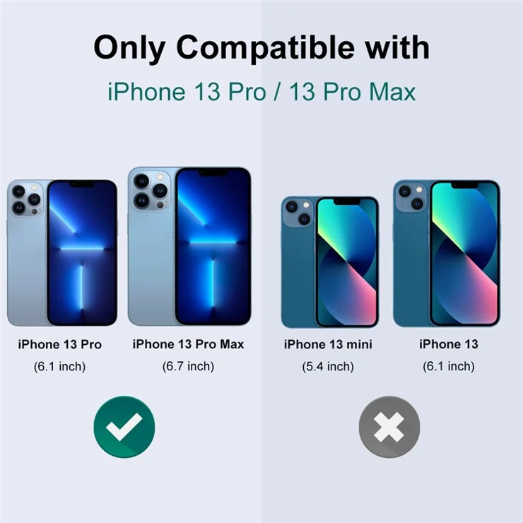 NORTHJO 1 Set For iPhone 13 Pro / 13 Pro Max Camera Lens Protector Glitter Metal Individual Ring Tempered Glass Lens Film - Silver