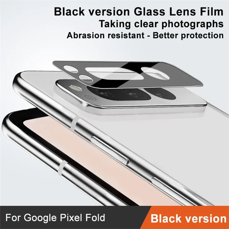 IMAK For Google Pixel Fold Camera Lens Protector Tempered Glass Anti-Scratch Lens Film (Black Version)
