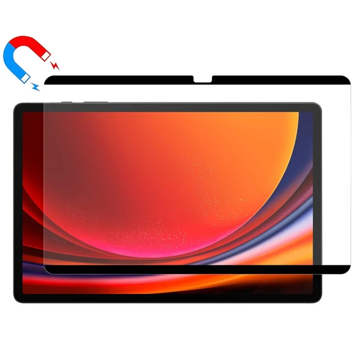Magnetic Screen Protector for Samsung Galaxy Tab S9 FE+ / S9+ / S8+ / S7 FE , Removable Reusable Paper-Feel PVC Film
