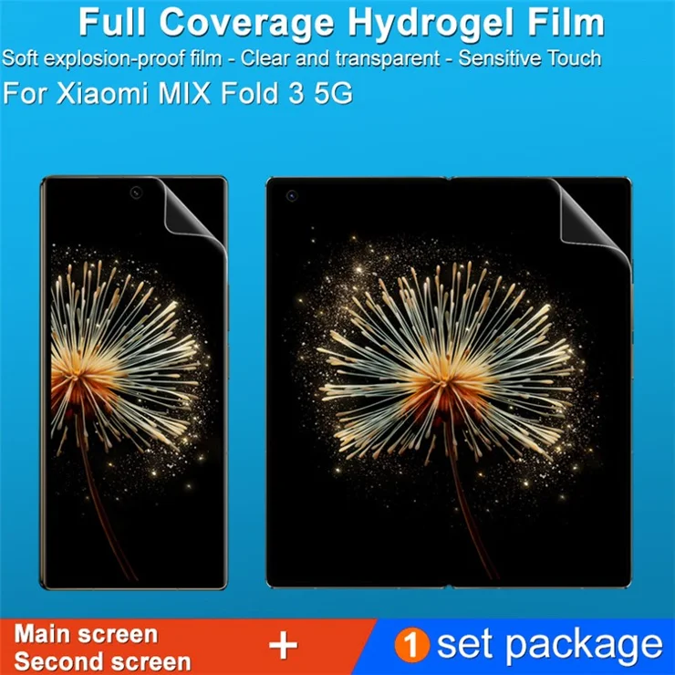 IMAK Soft TPU Hydrogel III Film Set For Xiaomi Mix Fold 3 5G HD Clear Outer + Inner Screen Protector