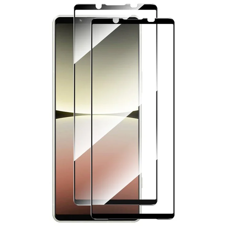 ENKAY HAT PRINCE 2Pcs 0.26mm Silk Print Screen Protector for Sony Xperia 5 V , 2.5D High Aluminium-silicon Glass Film