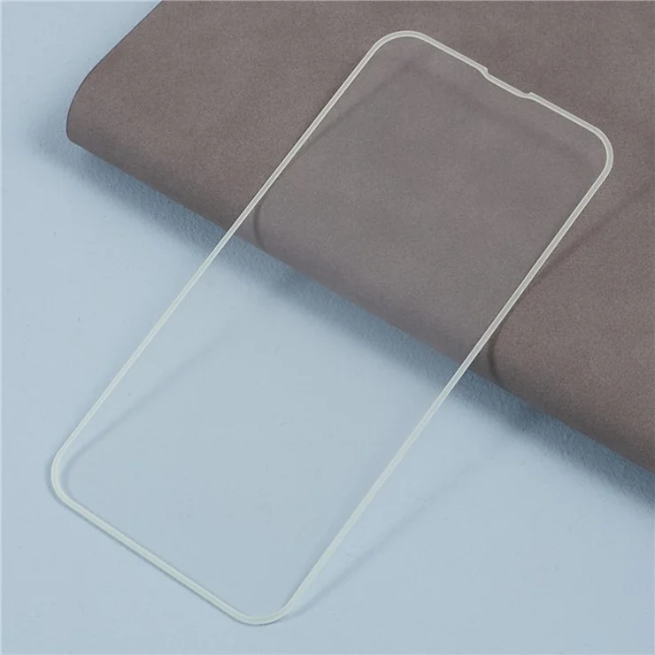 For iPhone 13 mini Phone Screen Protector Medium Alumina Tempered Glass Luminous Edge Screen Film - White
