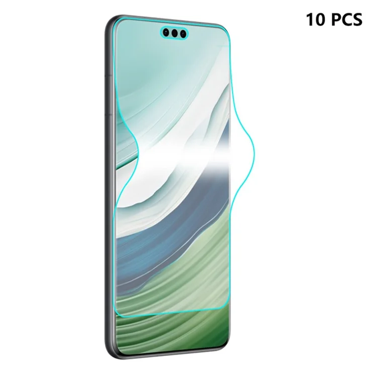 ENKAY HAT PRINCE 10Pcs For Huawei Mate 60 Pro / Mate 60 Pro+ Dustproof TPE+PET+TPU Hydrogel Film Screen Protector