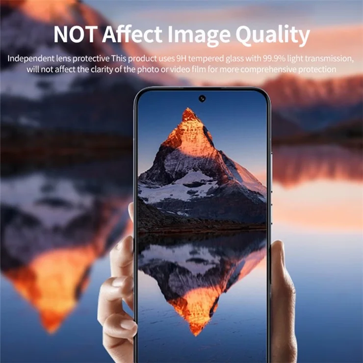 ENKAY HAT PRINCE For Xiaomi Mix Fold 3 5G Individual Lens Protector Tempered Glass with Aluminum Alloy Edging - Silver