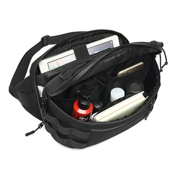 OZUKO 9340 Outdoor Molle Chest Bag Oxford Cloth Multi-function Men Waist Pack - Camouflage