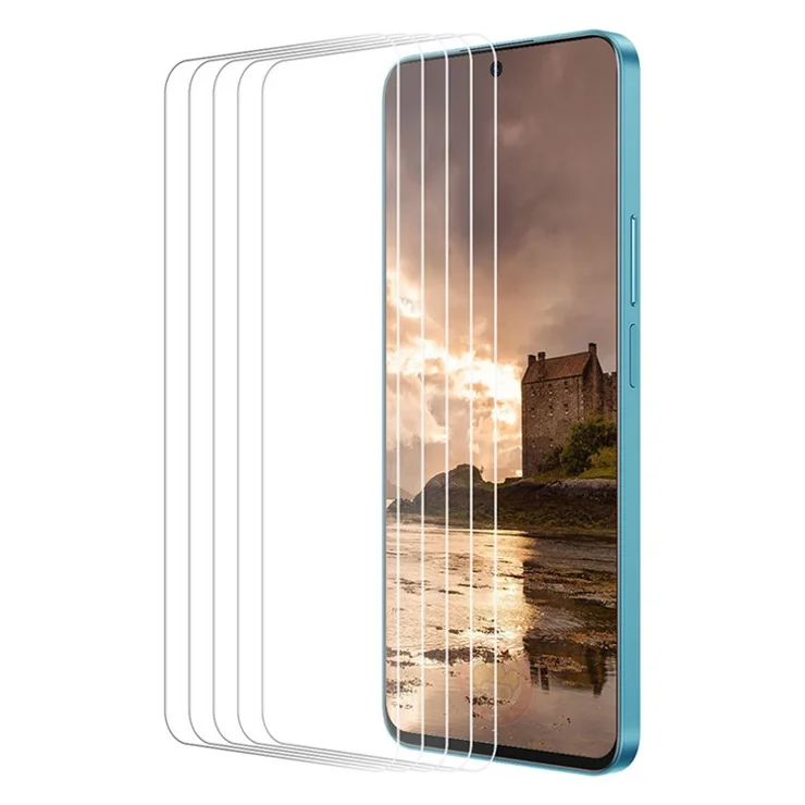 ENKAY HAT PRINCE 5Pcs For Huawei Enjoy 70 4G / nova Y72 4G HD High Aluminum-silicon Glass Film Anti-fingerprint Tempered Glass