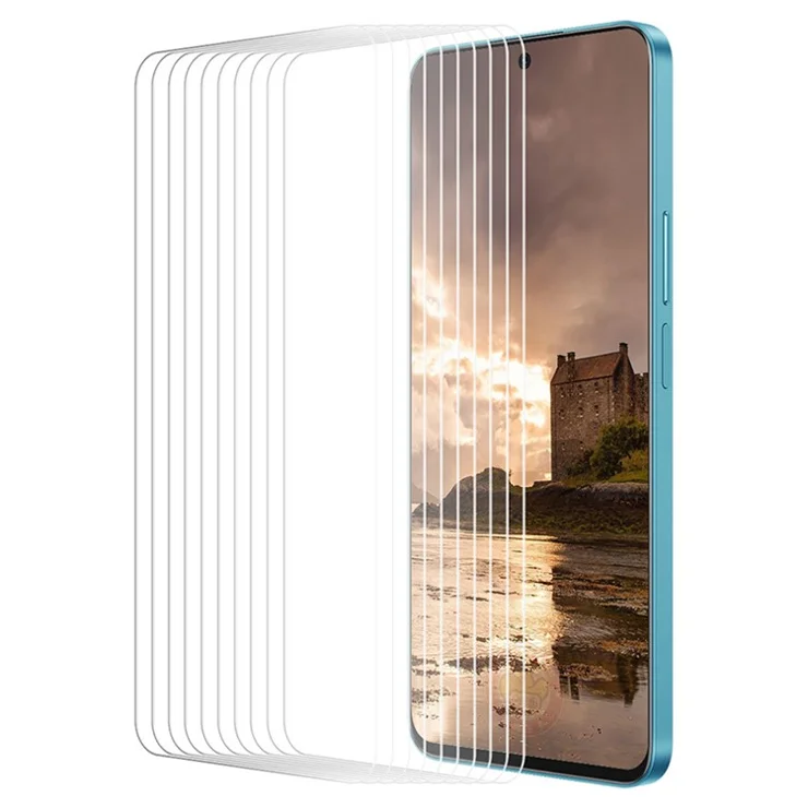 ENKAY HAT PRINCE 10Pcs For Huawei Enjoy 70 4G / nova Y72 4G High Aluminum-silicon Glass Film HD Clear Tempered Glass Film
