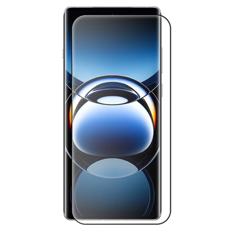 RURIHAI For Oppo Find X7 Ultra Glass Phone Screen Protector Electroplated Tempered Film 3D Curved Side Glue Film