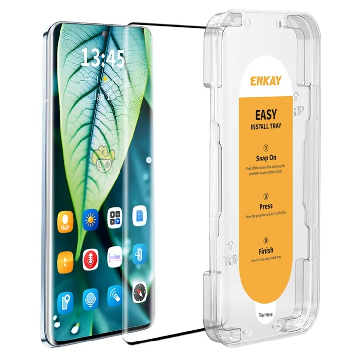 ENKAY HAT PRINCE For Honor 70 5G / 60 / 60 SE / X40 5G Full Screen Protector High Aluminum-silicon Glass Side Glue Easy Installation Film