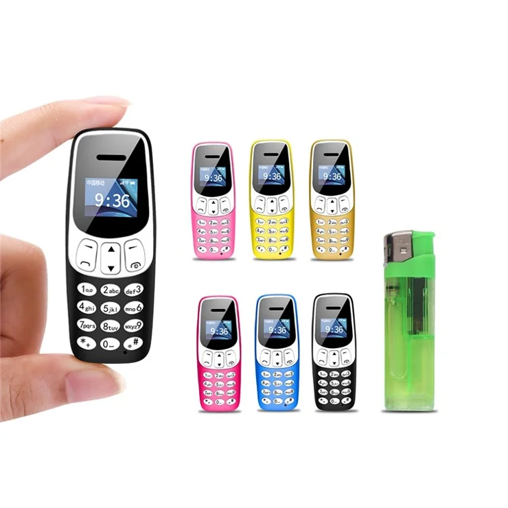 J7 World Smallest Phone Mini Cell Phone Bluetooth-compatible Phone MP3 Player with Voice Changer - Yellow