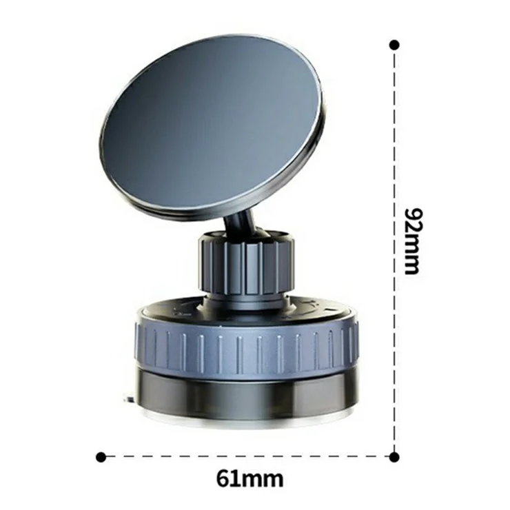 T26 Magnetic Car Phone Holder Multi-Angle Adjustable Vacuum Suction Stand - White