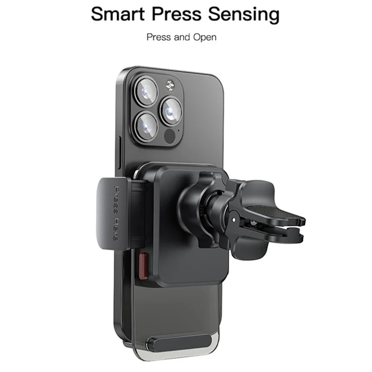 YESIDO C163 Air Outlet Transparent Panel Car Bracket Mobile Phone Holder Stand