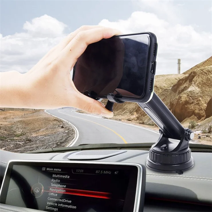 X227 Universal Car Dashboard Phone Holder 360-degree Adjustable Cell Phone Mount Stand with Clamp