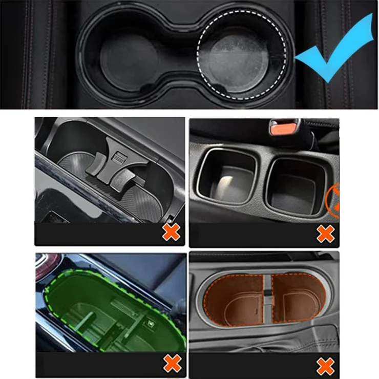 A06 Car Cup Mug Bottle Holder Mobile Phone Mount Stand Food Snack Tray Table - Green