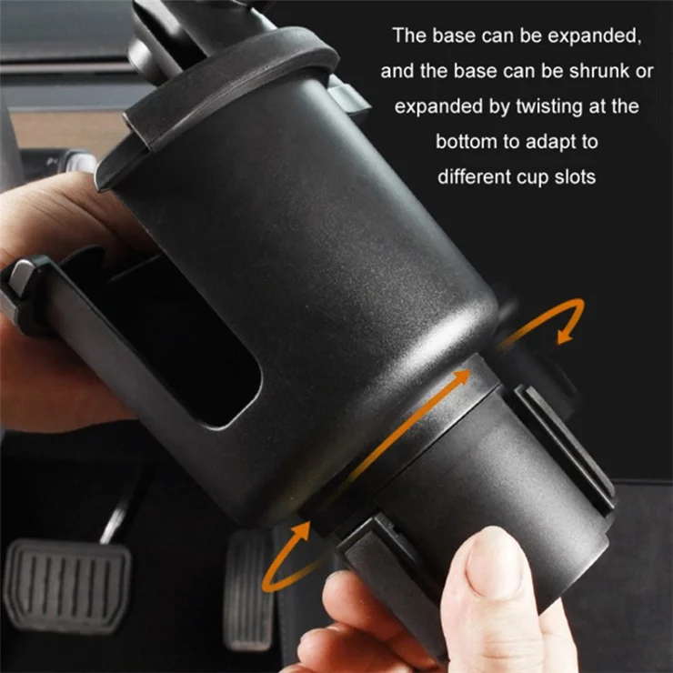 Size S Car Cup Holder Rotatable Cell Phone Bracket Vehicle Insulation Cup Water Bottle ABS Storage Stand