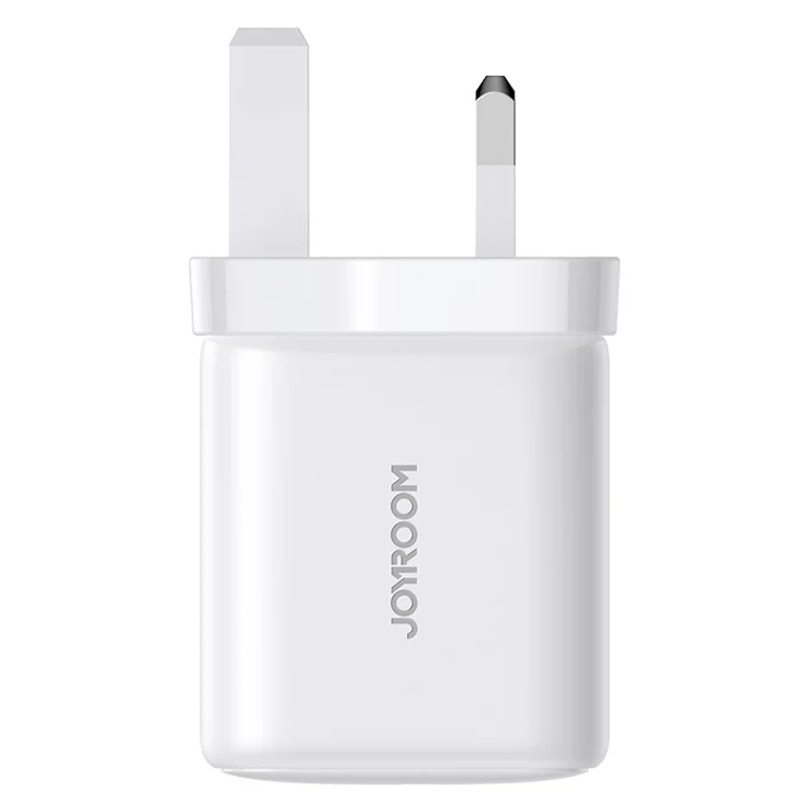 JOYROOM JR-TCF20 UK Plug PD 20W Fast Charger Type-C Wall Charger Adapter for iPhone 16-15 Series, White