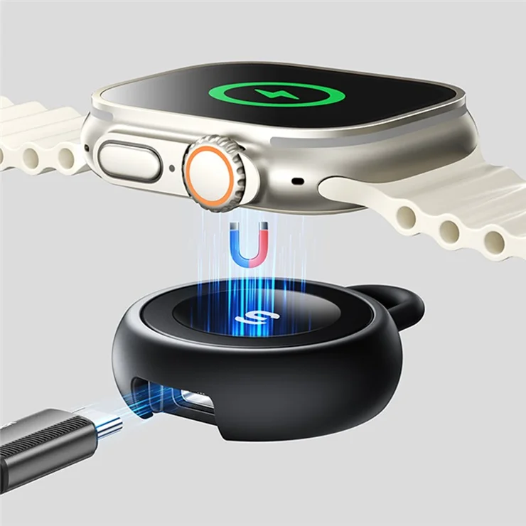 ESSAGER For Apple Watch Magnetic Wireless Charger Type-C Female Port Charging Dock