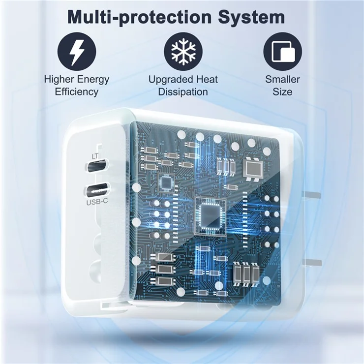 PD 20W Type-C + 8-Pin Fast Charging Phone Charger Power Adapter - US Plug