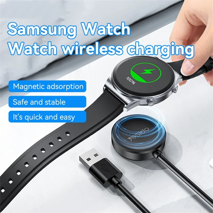 YESIDO CA161 For Samsung Galaxy Watch 5 40mm Universal Smart Watch Wireless Charger with 1m USB Cable