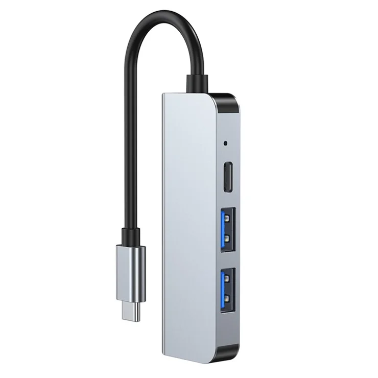 CY-011 Type-C Extension Hub USB-C Docking Station Adapter to HD 4K Video Output, PD Fast Charging, USB 3.0 Port and USB 2.0 Port for Type-C Laptops and Cell Phones