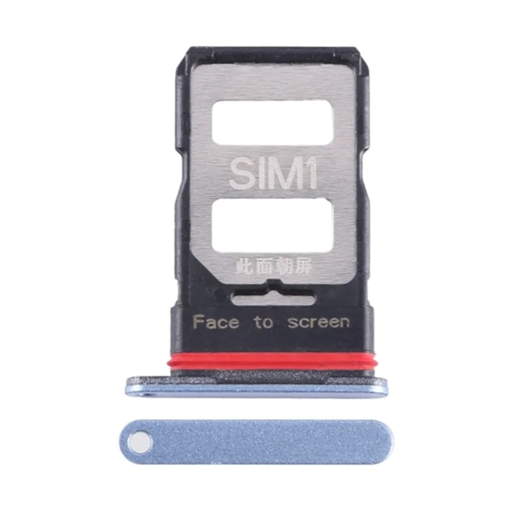 For Xiaomi Redmi K60 5G / K60 Pro 5G Dual SIM Card Tray Holder Replacement Part (Without Logo) - Blue