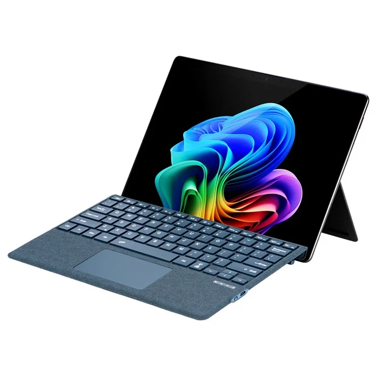 2089D Colorful Backlight Bluetooth-compatible Keyboard for Microsoft Surface Pro 11 / 10 / 9 / 8 / X - Blue